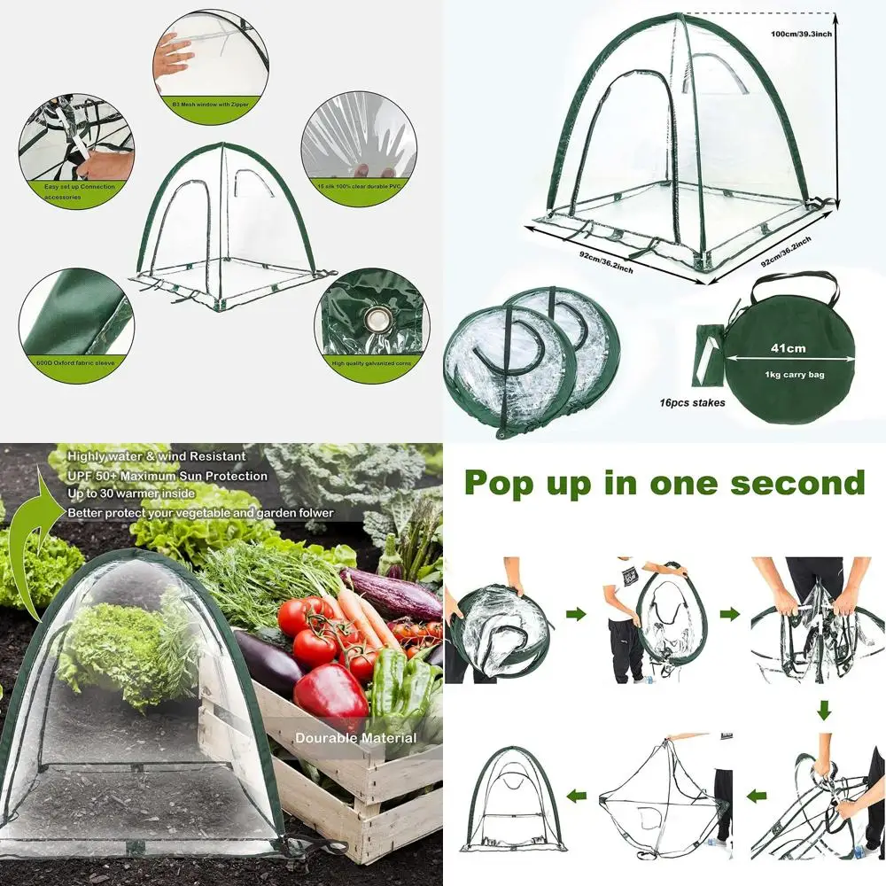 

Набор из 2 мини-теплиц для садовых растений, защита из ПВХ от холода и заморозков