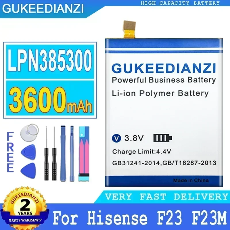 

Мобильный телефон батареи для смартфона Hisense F23M F23, 3600 мАч, LPN 385300, F 23 F23 M, портативная батарея