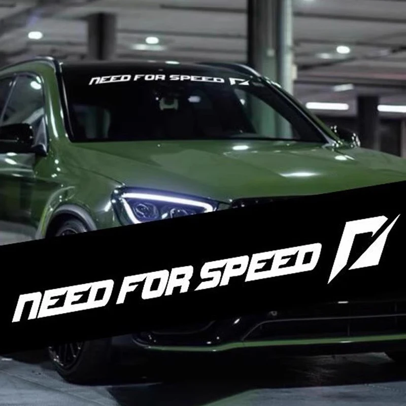 

NEEDFORSPEED переднее и заднее лобовое стекло баннер наклейка виниловая наклейка для автомобиля авто окно внешние украшения Стайлинг черный фон
