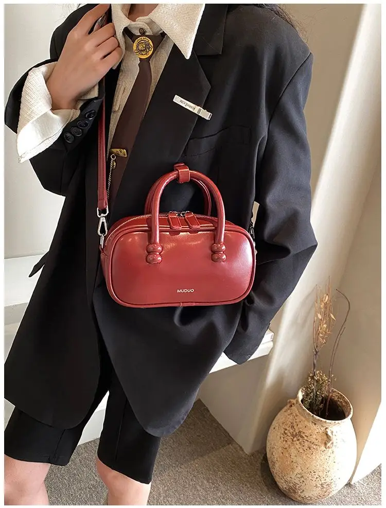 JIAERDI Vintage Red Y2k Hand Bag Purse Women High Street Handle Chic Leather Casual Crossbody Bags Female Retro Bolsos Aesthetic