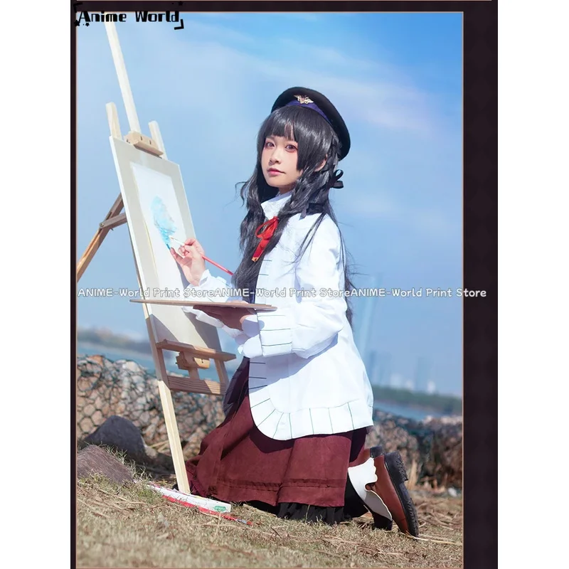 《맞춤형 사이즈》게임 올 타임 여성 주인공 스커트 코스튬 풀 세트 모자 포함 로리타 코스프레용,7;k'2.s;9