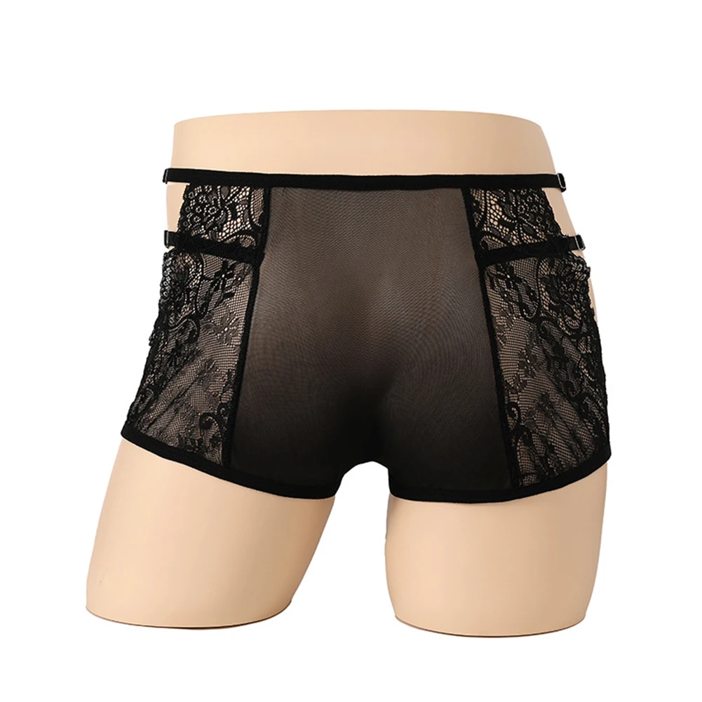 Mens Sexy Sheer See Through Ultra-thin Briefs Underwear Mesh Hollow Out Shorts Trunks Underpants Sleepwear Hombre Lingerie