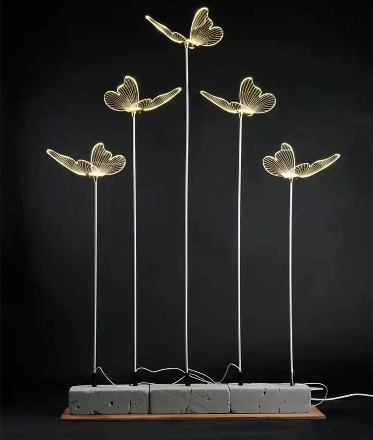 Wedding props wrought iron butterfly chandelier road lead to plug lights wedding scene lighting arrangement proposal scene.