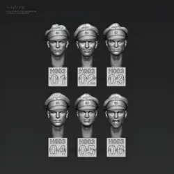 1/35 Resin Model WWII Euromaidan Head Sculpture SetResin Model figure Soldier GK - 6 Figure，Unassembled and Unpainted Kit