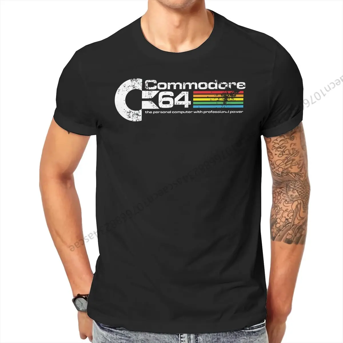 COMMODORE 64 Tshirt Graphic Men Tops Vintage Summer Cotton Short Sleeve T Shirt