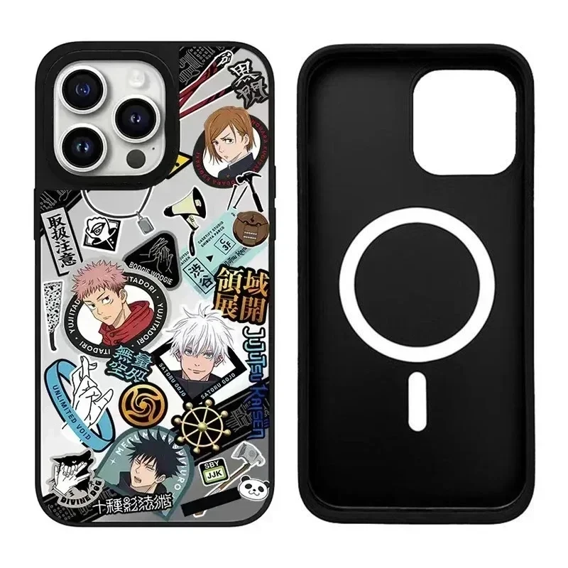 Anime SHIBUYA iPhone 12 13 14 15 16 Pro Max Mirror Surface MagSafe Case Cover Shell