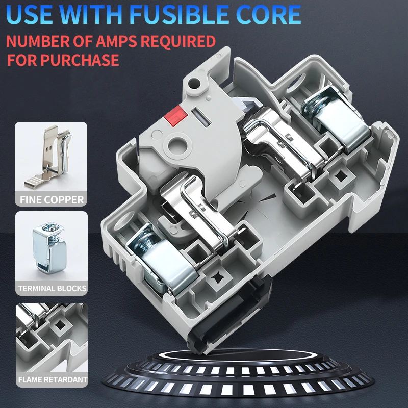 RT18-32X 1-4P 32A 63A 125A Din Rail mounting  Fuse Holders Fuse Holder Base 1Pole for 10x38mm  link size AC690V  500V