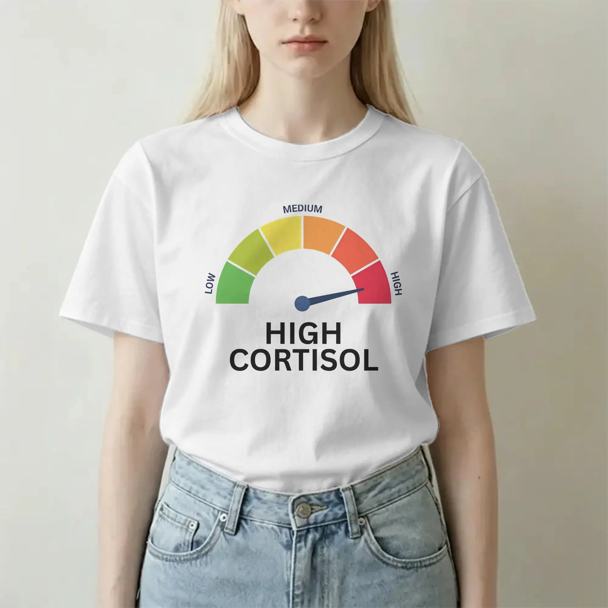 High Cortisol Levels T Shirts Men Women's Cotton Funny T-Shirt Round Neck  Tee Shirt Short Sleeve Tops Party