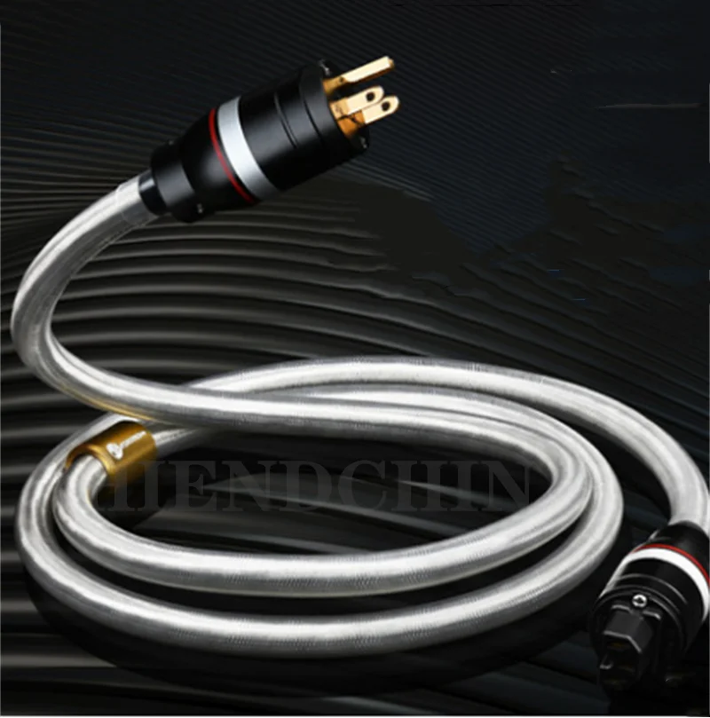 AT-001 HIFI Grade Audio Power Cable Copper and Silver Mixed AC / US/ EU Standard Tube Amplifier Decoder Power Cable