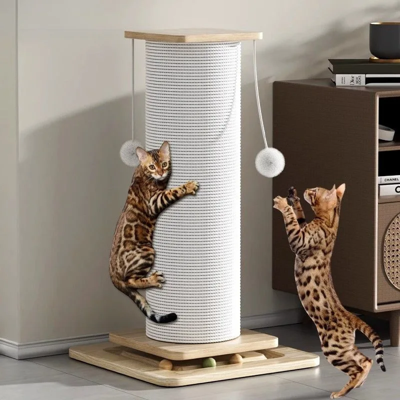 

Подходит для когтеточки для кошек из цельного дерева, сизаля, износостойкая и неcruming, вертикальная когтеточка для кошек, кошачье лазание f