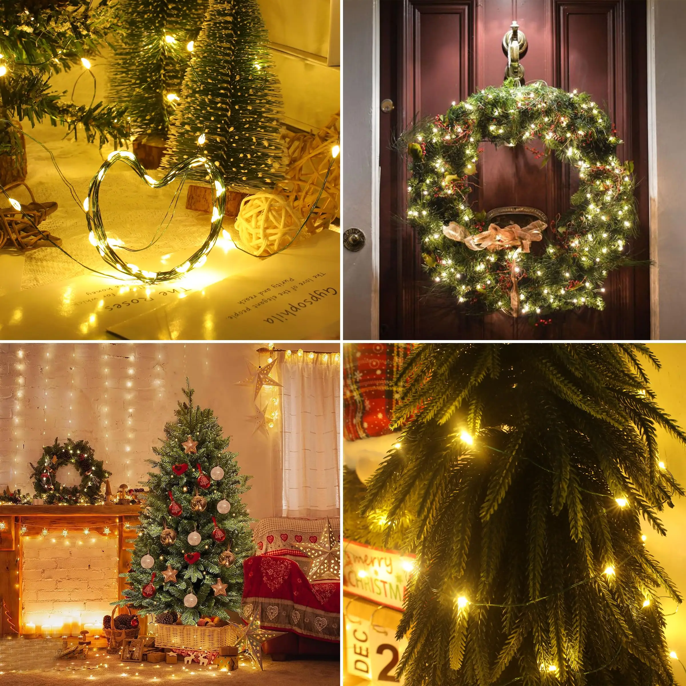 Green Wire 8 Modes Fairy String Light Waterproof Firefly Lamp Remote Decoration For Bedroom Wedding