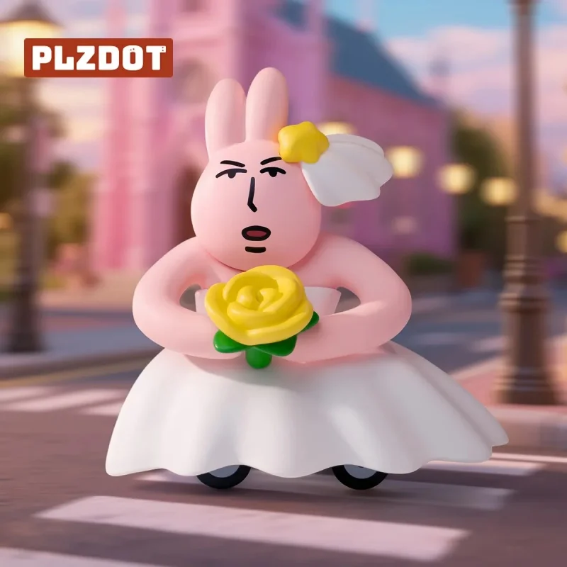 ตุ๊กตากระต่ายสีชมพูแท้ Plzdot ซีรีส์ Abstract รุ่นมินิ บลายด์บ็อกซ์ ของเล่นตั้งโต๊ะ ของขวัญวันหยุดสำหรับเด็ก รุ่นที่สอง