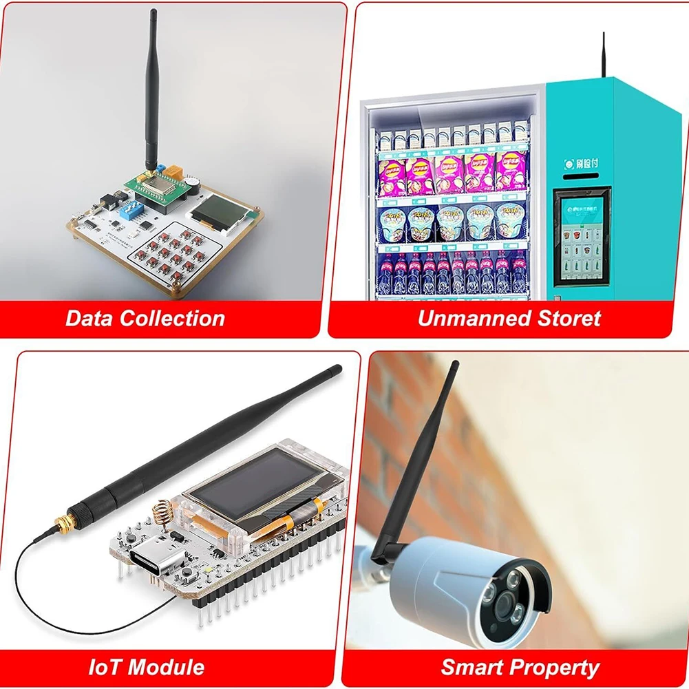 915MHz Indoor For LoRa Antenna Set 2 Pcs 5dBi Gain For SMA Male Connector for Gateway Router Communication Equipment