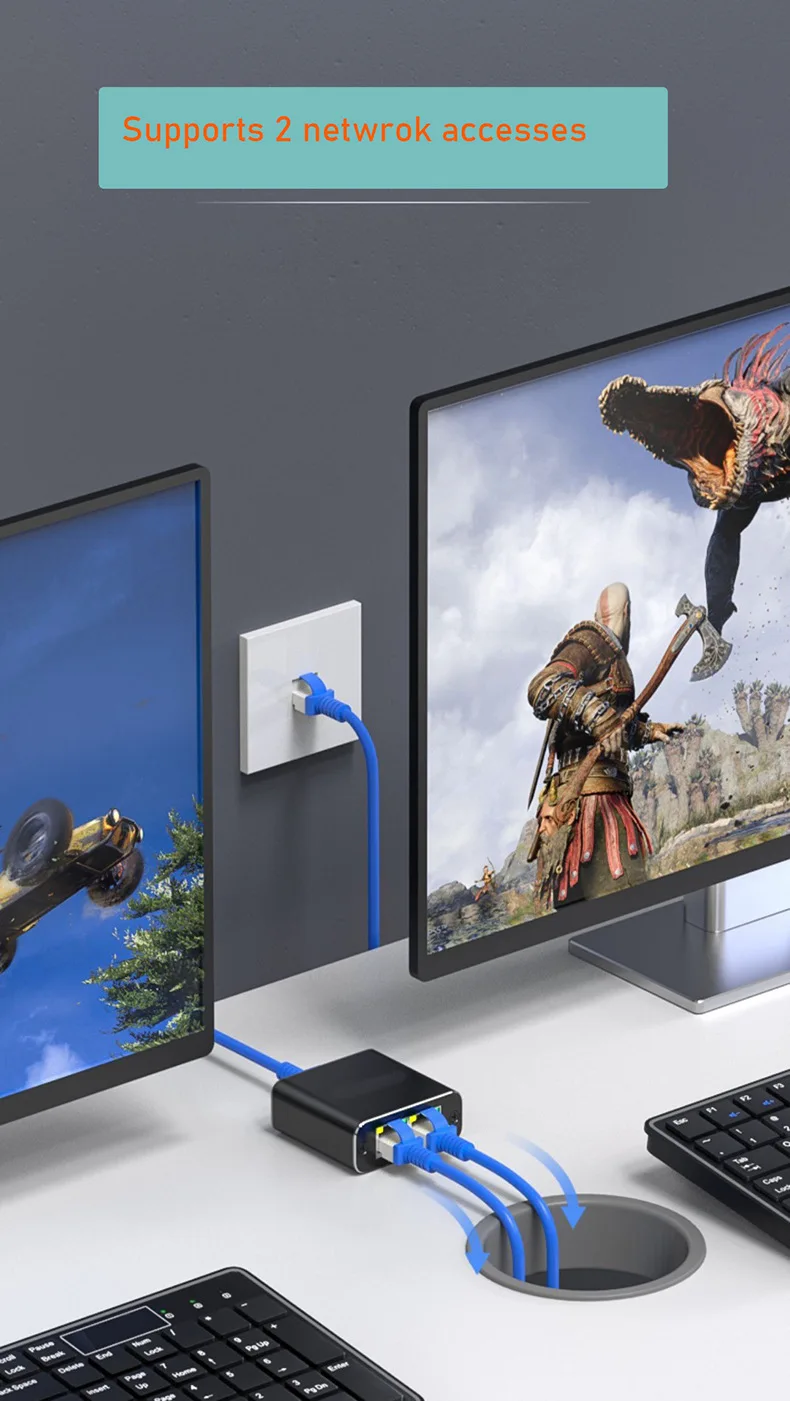 جيجابت إيثرنت التبديل Rj45 الفاصل LAN جيجابت تمديد محول 1000Mbps موصل الشبكة للكمبيوتر المحمول صندوق التلفزيون راوتر #6