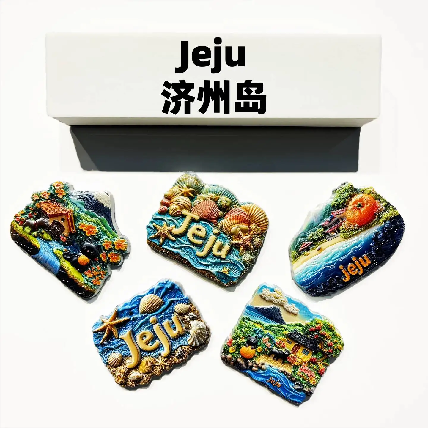 Cute Cartoon Korean Pastoral Style Souvenir From Jeju Island, South Korea, 3D Decorative Magnetic Refrigerator Magnet, Travel
