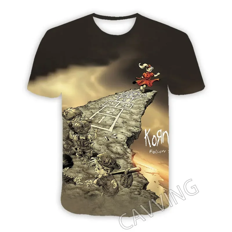 New Fashion Women/Men's 3D Print Korn Band Casual T-shirts Hip Hop Tshirts Harajuku Styles Tops Clothing