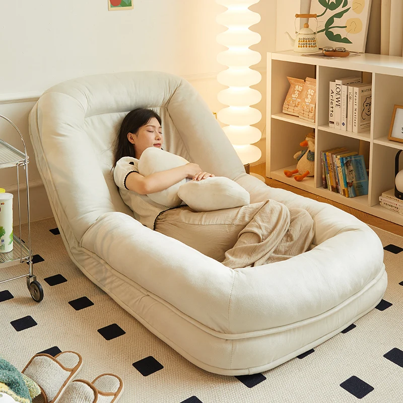 for Lazy Sofa Reclining Sleeping Bedroom Recliner Caterpillar Small Sofa Human Kennel Huge Tatami Single Chair
