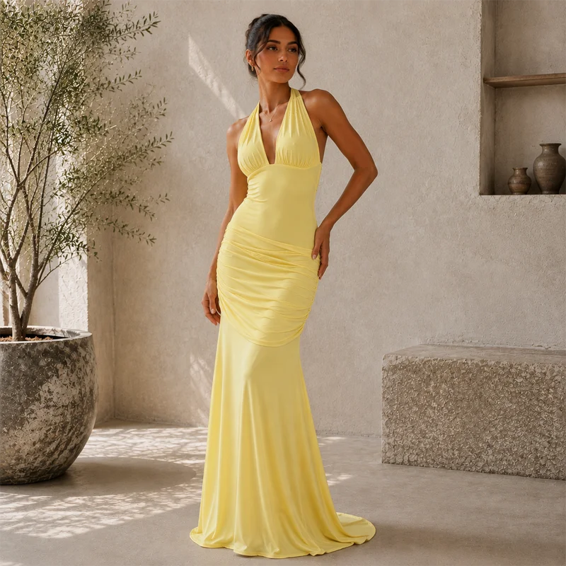Vestido Maxi Feminino Halter c - Maxi Dress Halter avaliação e preço