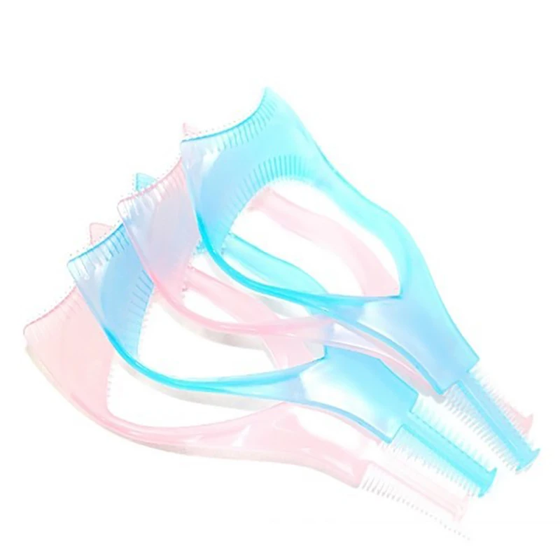 1PC Nhựa Trang Điểm 3 Trong 1 Dụng Cụ Kẹp Mi Eyelash Mi BÀN CHẢI UỐN Vệ Mascara Applicator Hướng Dẫn Shield Mi Lược Đựng Mỹ Phẩm dụng Cụ