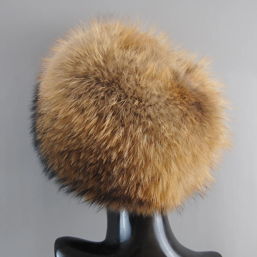 Winter Hats for Women Natural Fox Fur Beanies Real Fox Bomber Hat Fluffy Popular Russian Female Round Cap Fashion Real Fur Hats