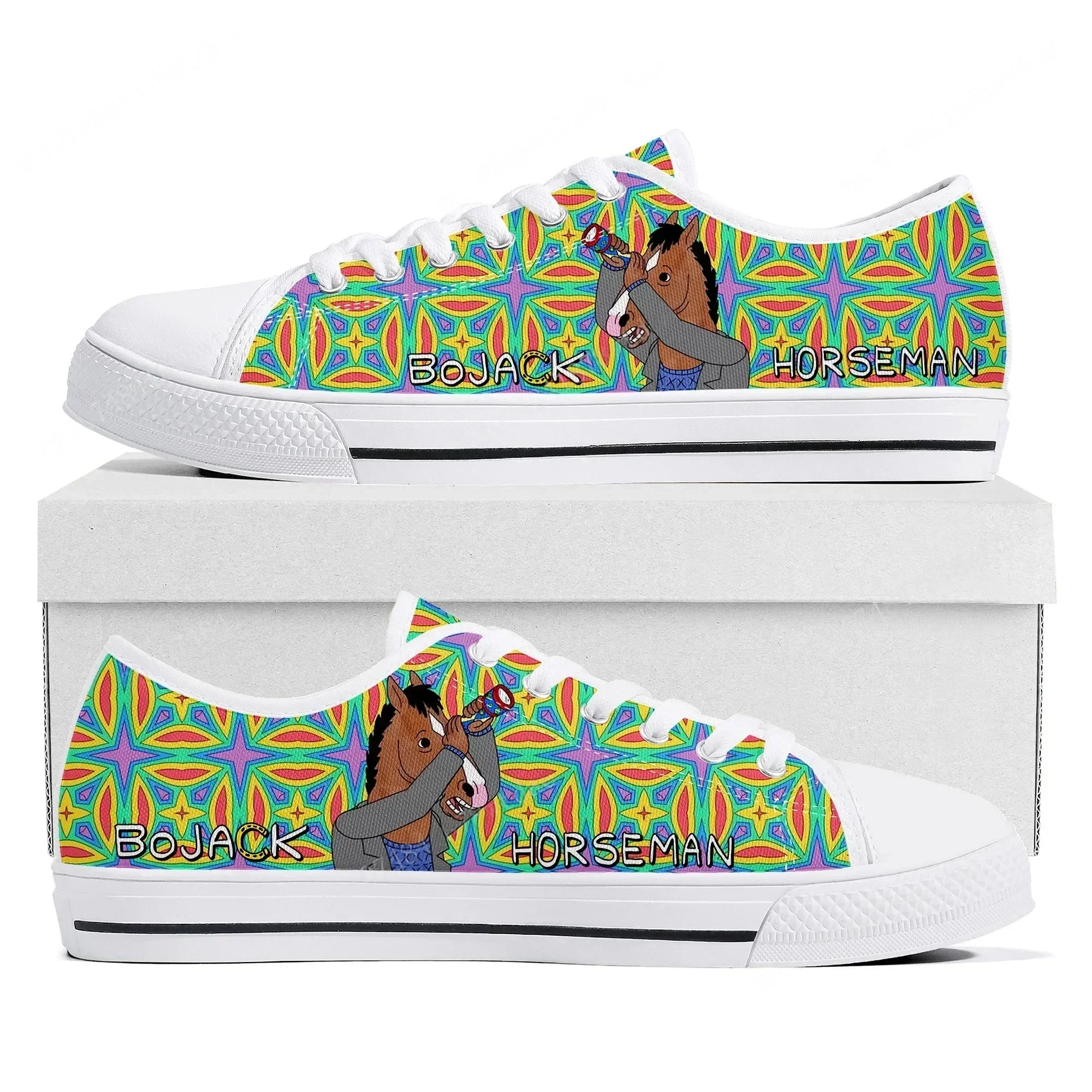 

Кеды Horse Man Low Top для женщин и мужчин, высококачественные парусиновые кроссовки BoJack, обувь на заказ с комиксами и мангой для пар