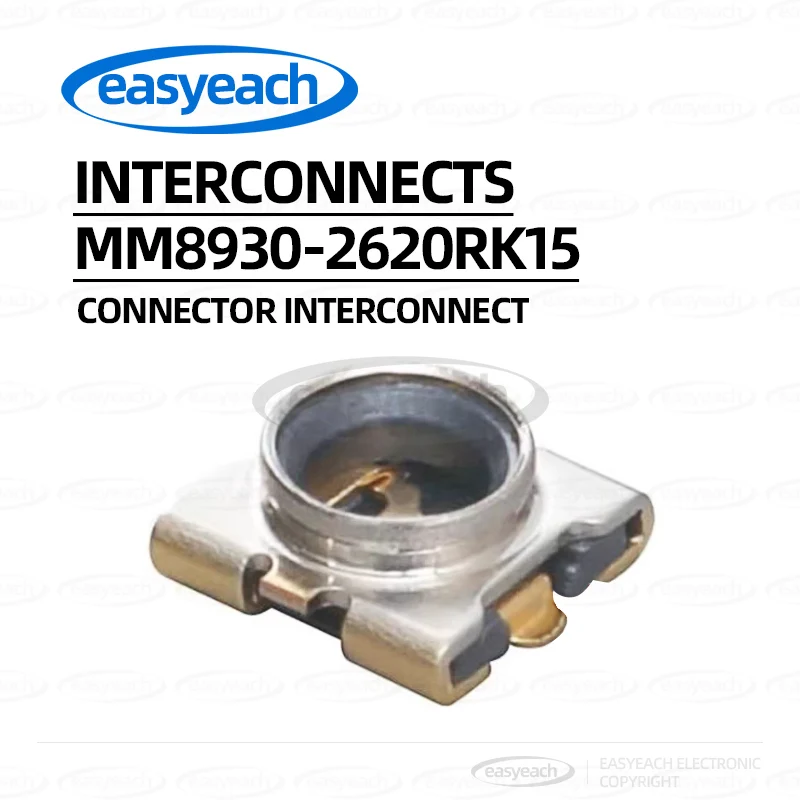 

100pcs MM8930-2620RK15 SMD SWH Type Interconnects 6GHz RF Coaxial Connector 50Ω