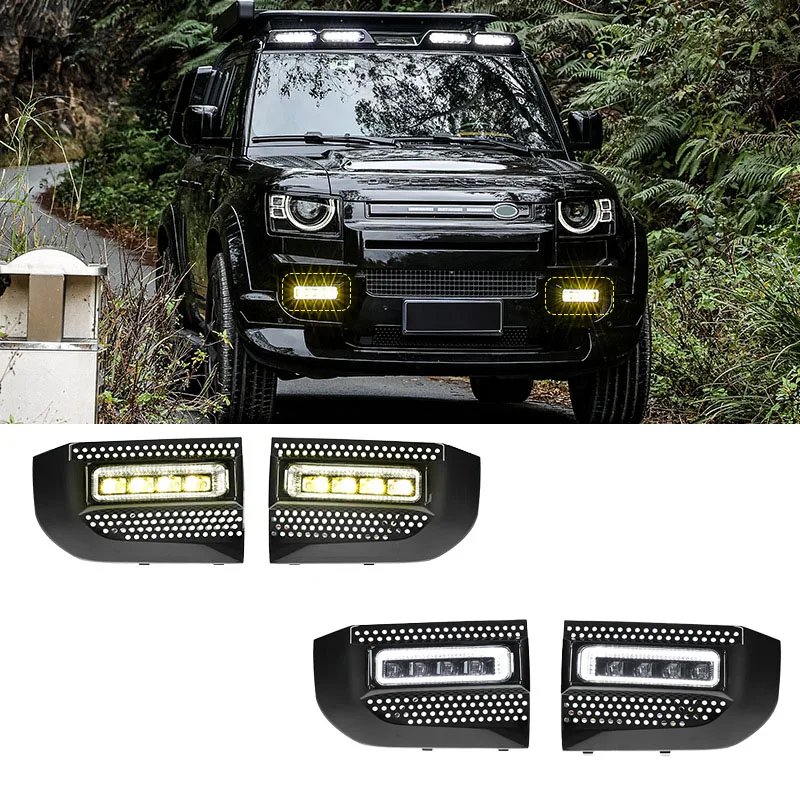 Plug and Play Led Daytime Running Light Fog Lamp for Land Rover Defender 90 110 130 L663 20-25 Fog Light Replacement Accessorie