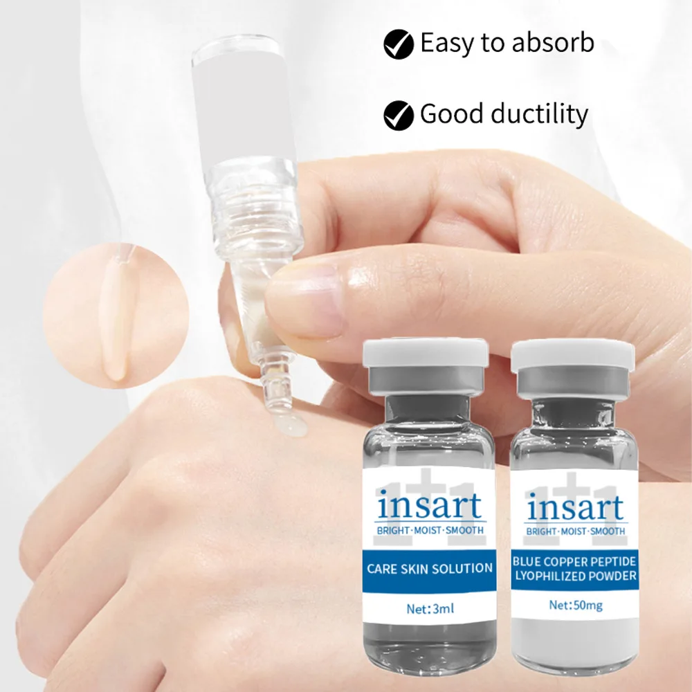 مجموعة مسحوق الببتيد النحاسي الأزرق مجفف بالتجميد مصل ترطيب وتبييض الوجه مضاد للتجاعيد ناعم وعناية بالبشرة جوهر سطع #4