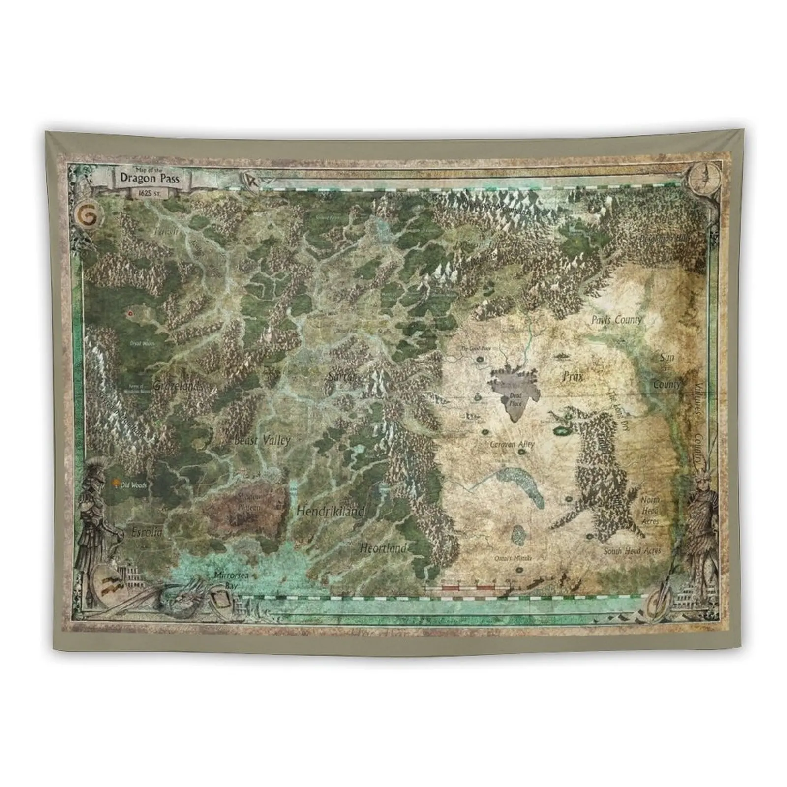 

Dragon Pass and Surrounding Regions by Olivier Sanfilipo Tapestry Home And Comfort Decor Tapete For The Wall Wall Decor Tapestry