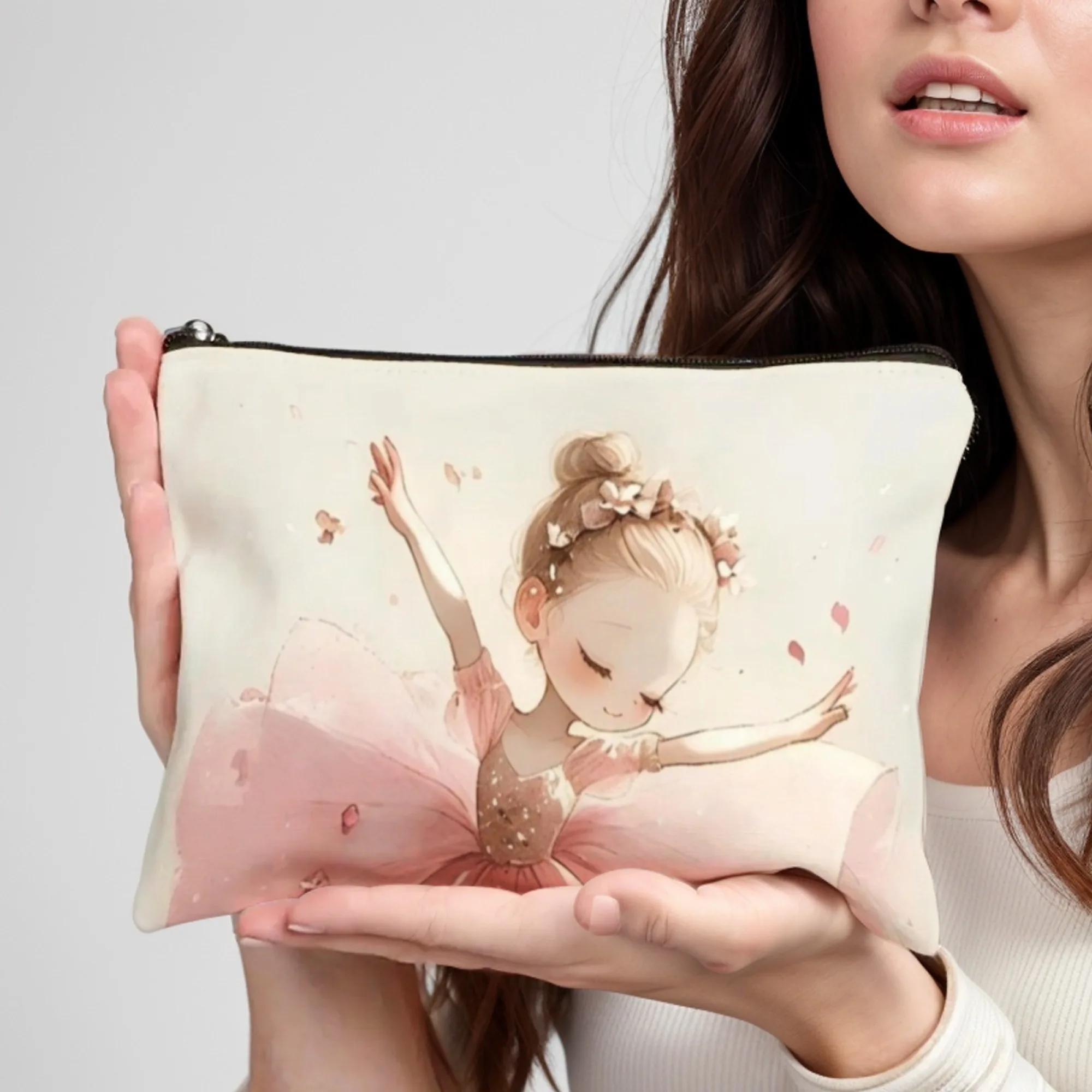 Premium-Make-up-Tasche mit „Dance Girl“-Aufdruck, großes Fassungsvermögen, Kosmetik-Organizer, Reise-Kulturbeutel für Damen und Mädchen, Design