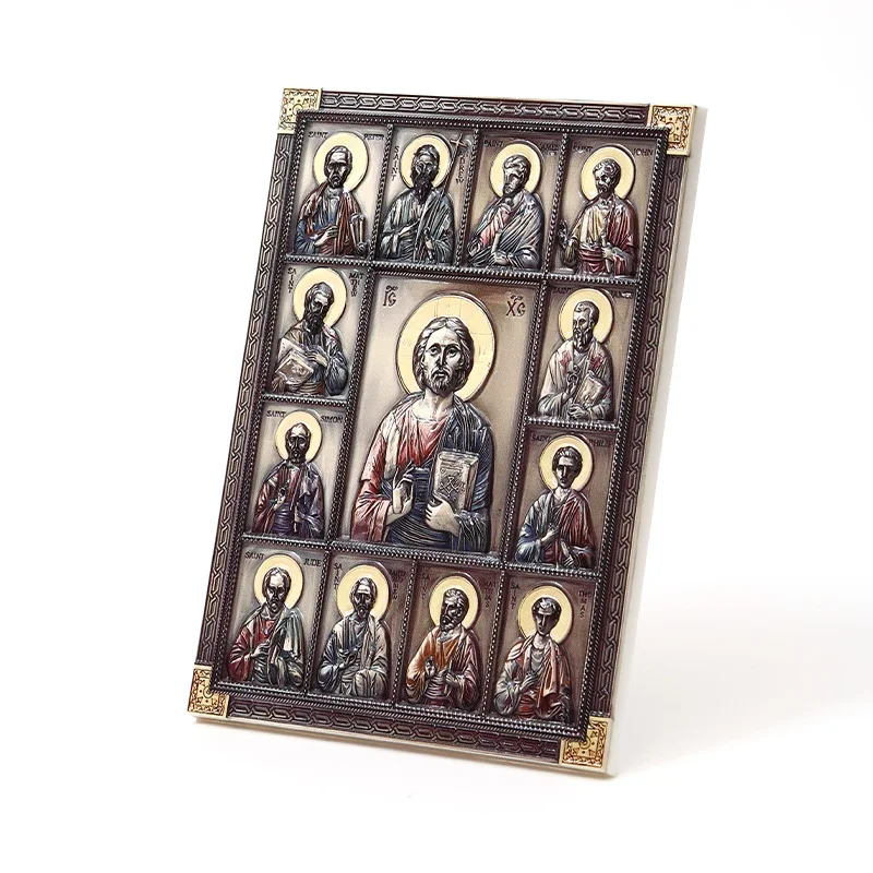 The Twelve Apostles Wall Plaque 3D Resin Orthodox Icon Church Utensils Religious Baptisaml Decor