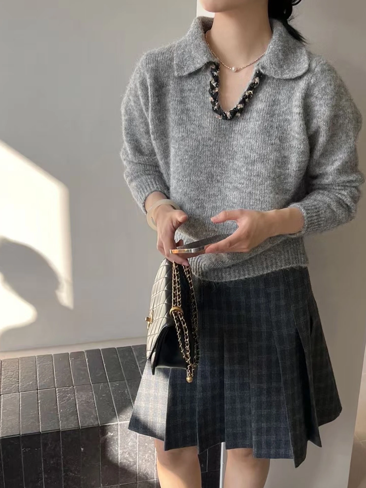 Comodo maglione di lusso Camere Long Sve da donna Top lavorato a maglia sopra la testa Faionable Versatile abbigliamento autunnale per l'età