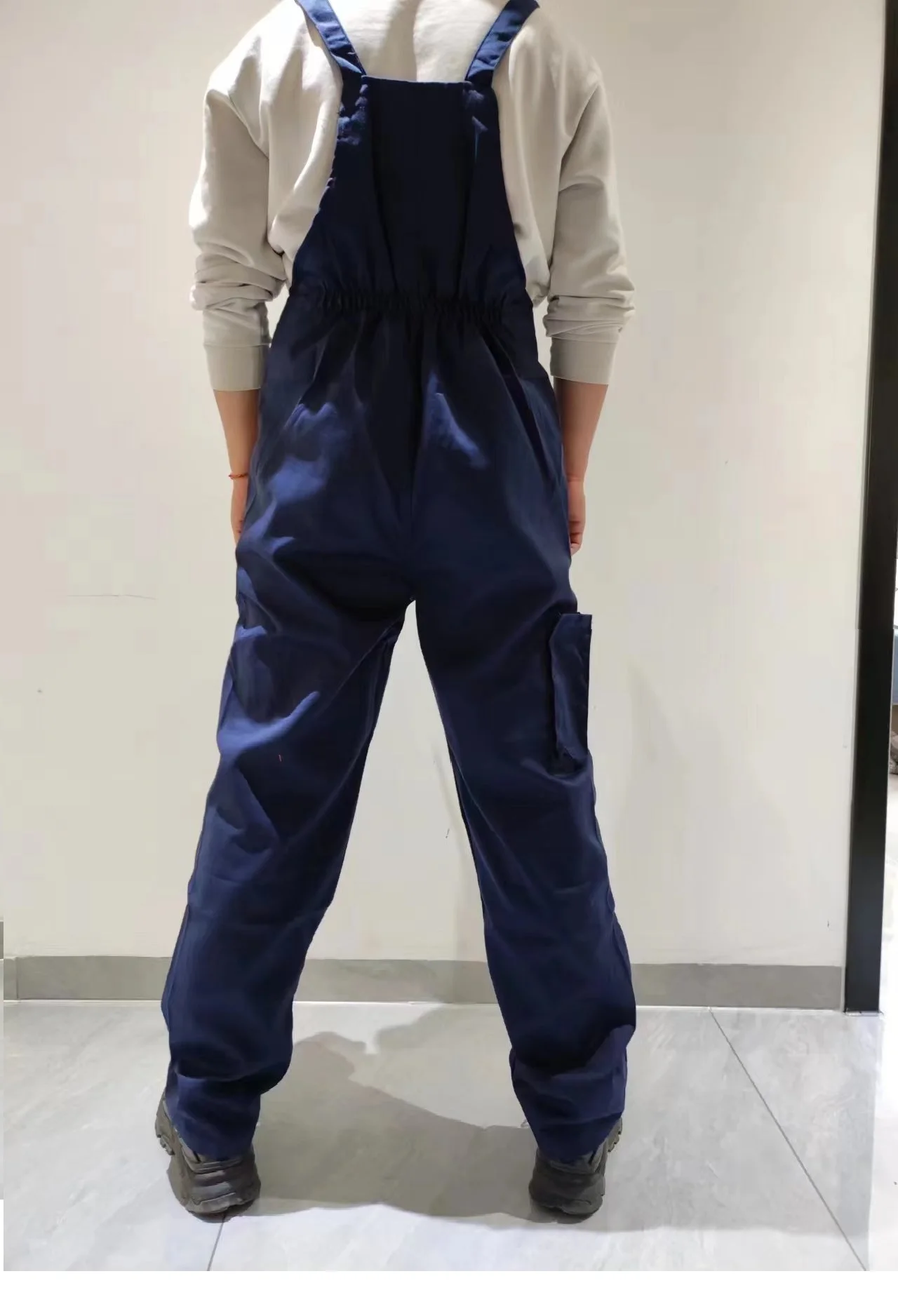 New Men's Long-Sleeved Overalls Overalls Zipper Pocket Jumpsuit Jumpsuit Fashion Labor Casual Work Clothes Plus Size S-4xl