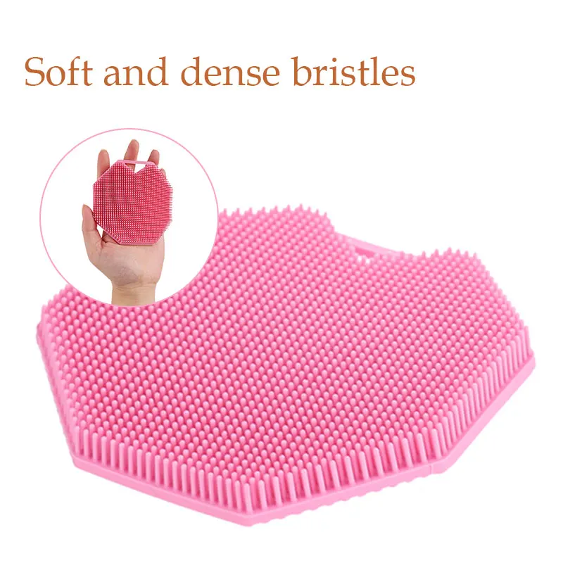 Soft Body Brush Easy Foaming Shower Brush Bath Brush Silicone Body Scrubber For Cleaning Exfoliating Massaging