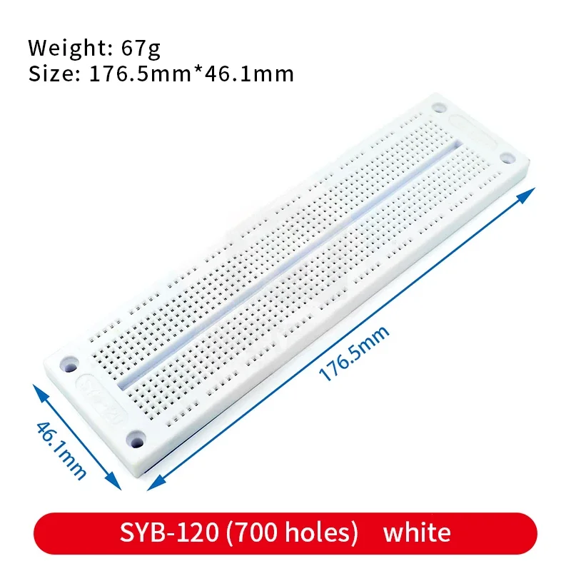 Breadboard 400 830 Point Solderless PCB Bread Board Protoboard MB102 SYB-120 Test Boards for Arduino Kit