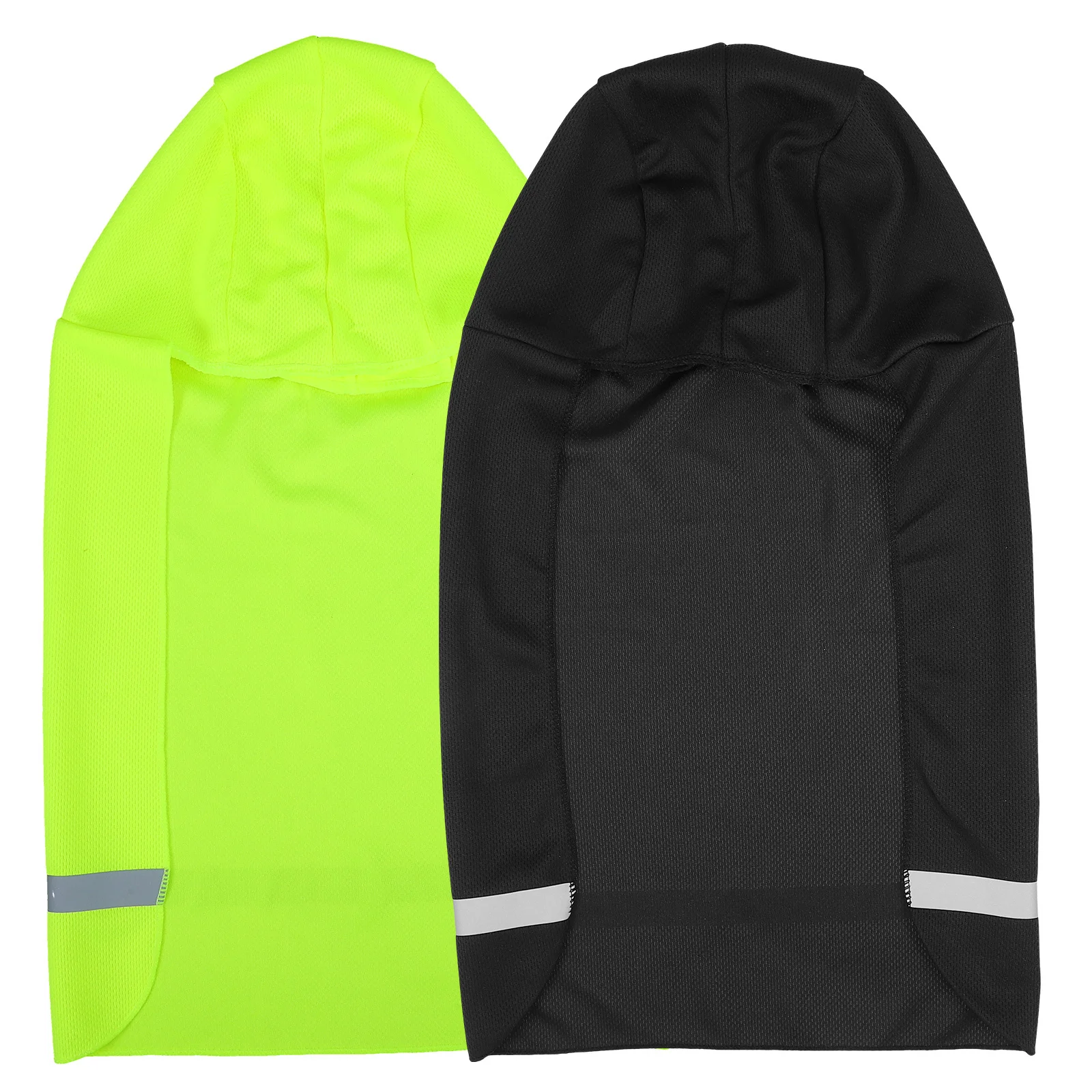 

2pcs Cycling Cap Reflective Stripes Long Tail Neck Shade Uv Protection Breathable Cooling Outdoor Sun Hat For Riding Running