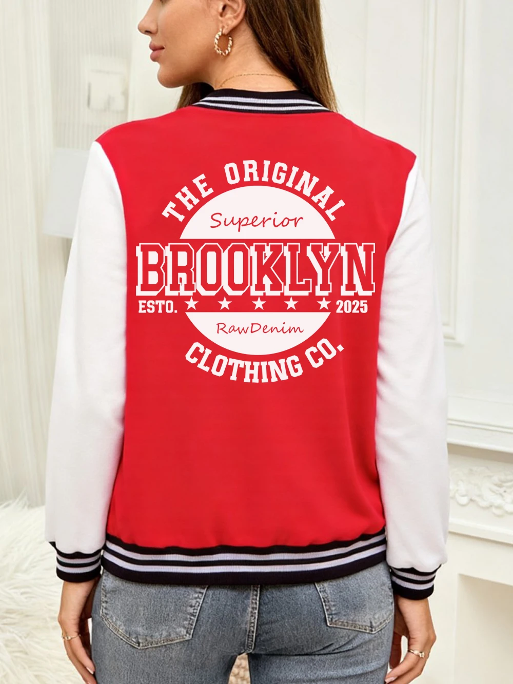 

Оригинальная одежда Brooklyn с принтами, пальто, женские хлопковые свободные бейсбольные майки, флисовые теплые мягкие куртки, повседневная одежда с карманами