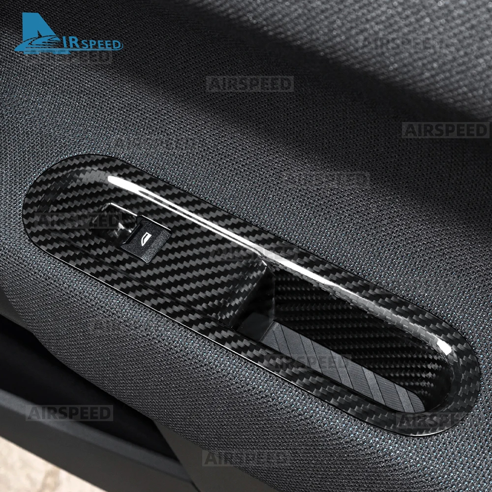 Real Hard Carbon Fiber Sticker for BMW Mini Cooper E J01 EV Electric SE 2024 2025 LHD RHD Car Door Window Switch Panel Cover
