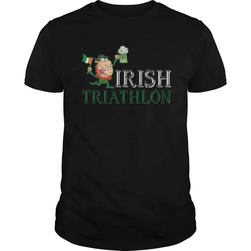 O-Neck Short Sleeve T-Shirt for Men, 100% Cotton, Casual, Drinking Party, St.Patrick Day, Size S-3XL