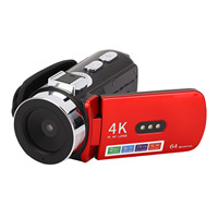 4K Video Camera Camcorder 64MP WiFi Vlog Camera with 3.0 Inch 180 Degree Rotation Screen for Travel Photography 64MP Vlog Camera