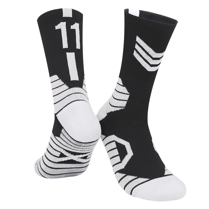 Number Professional Non-Silp Basketball Socks Sports Socks Middle Thickened Men Towel Bottom Child Team Match baloncesto Socks