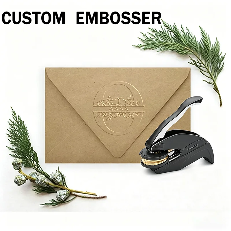 

Wedding Embosser Stamp LOGO Custom Personalized Embossing Seal Customization for Letter Head Wedding Envelope Library DIY Stamps