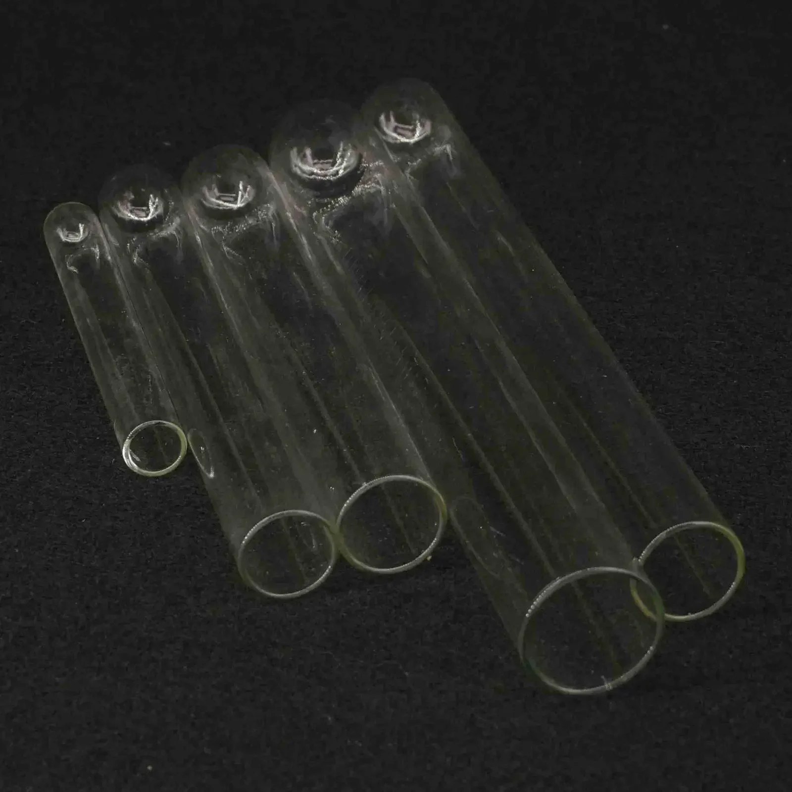 5pcs 10mm-18mm Diameter 75-180mm Length Lab Glassware Clear Test Tube Plain End Round Bottom