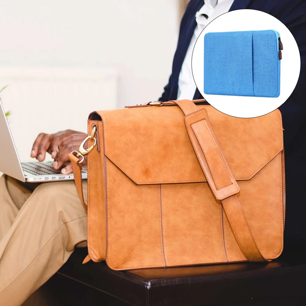 

1pc 15.6 Inch Laptop Bag Durable Shockproof Notebook Bag With Soft Lining Anti-Slip Computer Storage Pouch For Office School