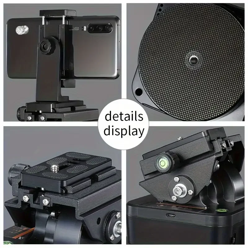 ZIFON YT1000 Electronic Pan Tilt Head Panoramic Motorized Tripod Pan Tilt Head with Speed Adjustment for Camera and Smartphone