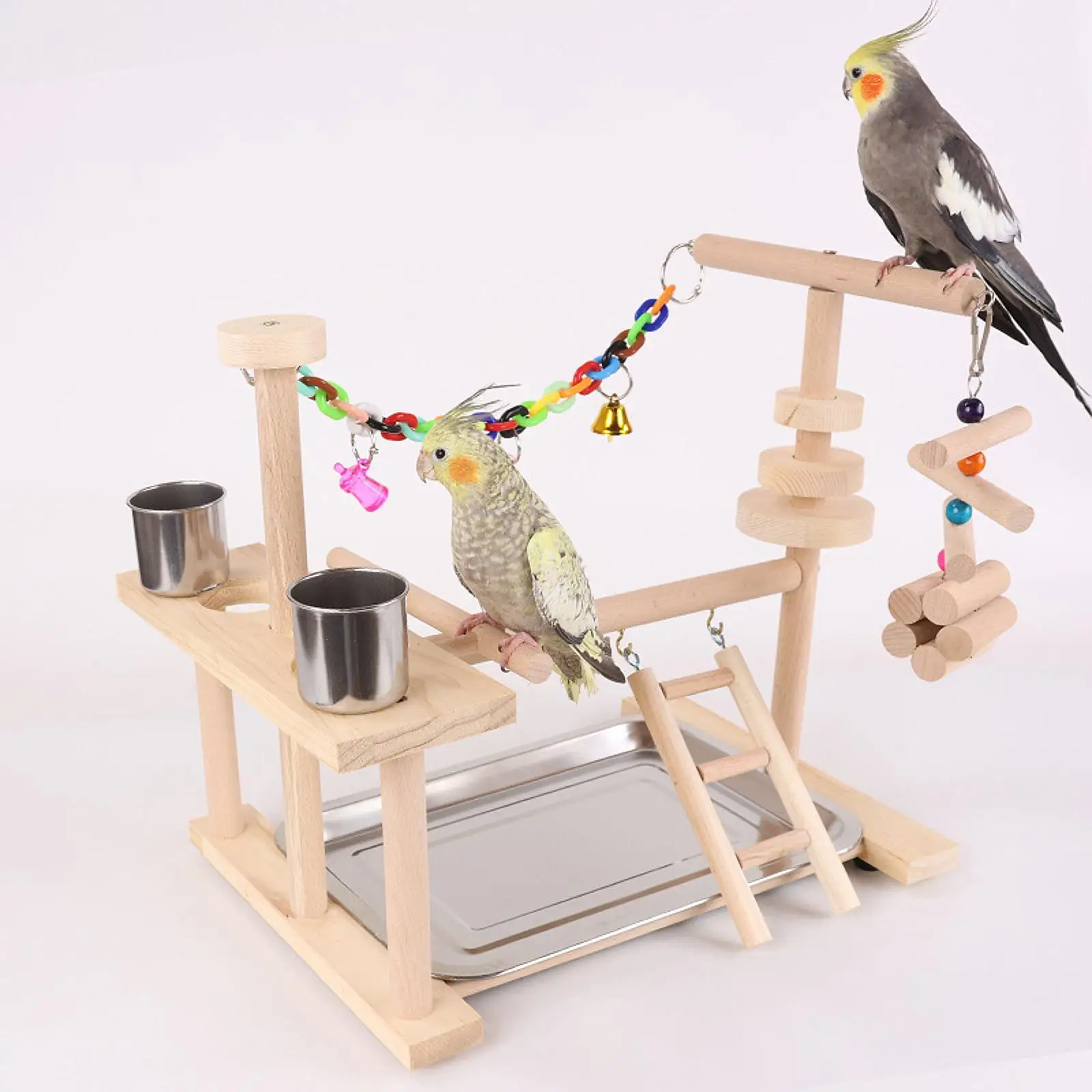 

Parrot Bird Playground Parrot Game Stand for Parakeet Small Birds Conures