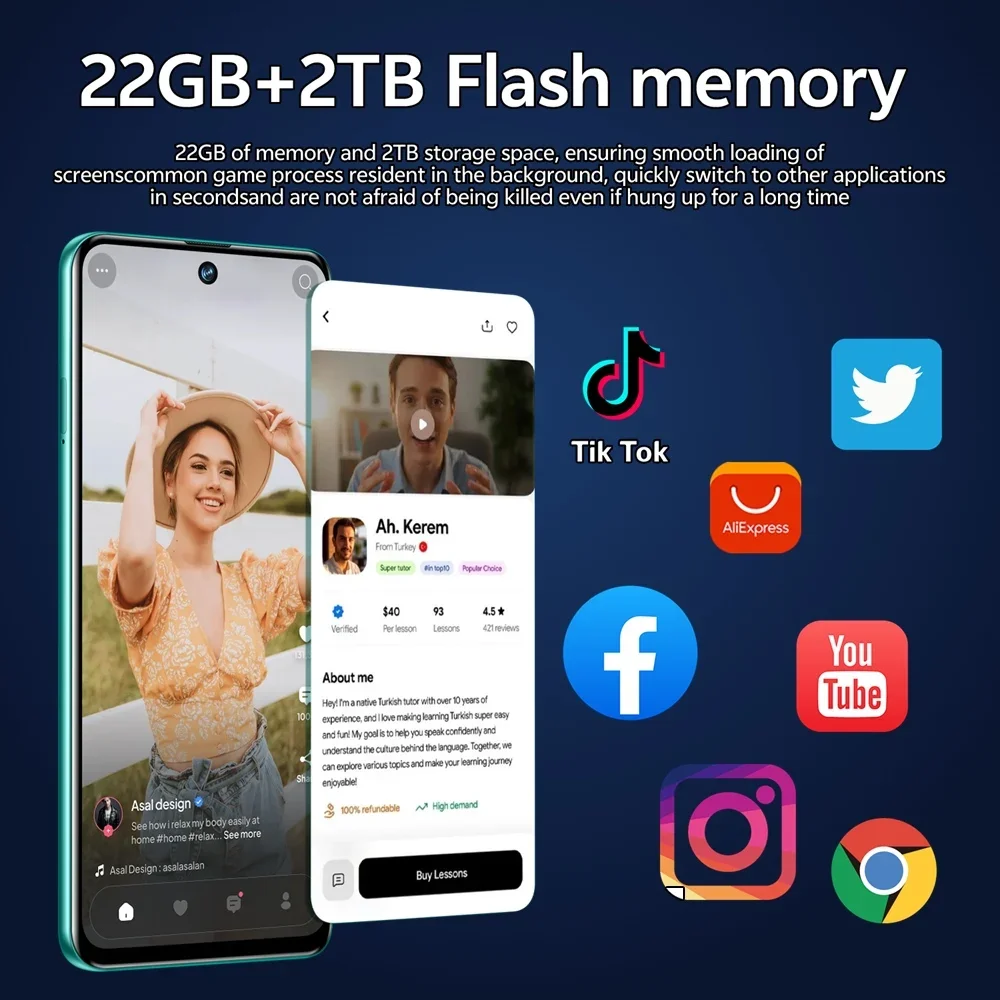 K-Touch Mobile Phones C26 Ultra Android 15 Smartphone 7.3 Inch Cell Phone 8000mAh Face Unlock 5G Dual SIM 16+48MP Camera Global Version Cellphones For Men Women