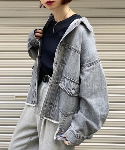 

Весна 2026: Свободная повседневная джинсовая куртка с асимметричным подолом, хлопковая, с длинными рукавами, женская модная верхняя одежда для повседневной носки