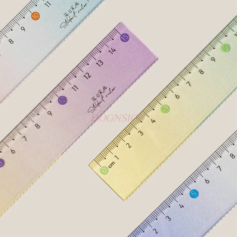 2pcs The student's stationery ruler has waves