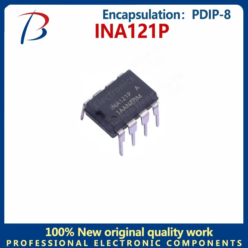 1PCS BHT INA121P Silk screen INA121P Low power instrumentation amplifier package PDIP-8